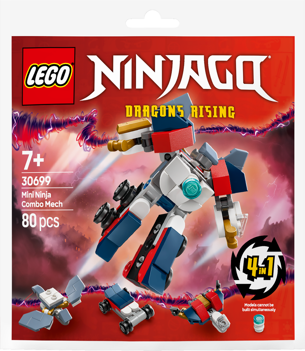 LEGO NINJAGO 30699 Mini Ninja Combo Mech 4-in-1 – 80 Pieces