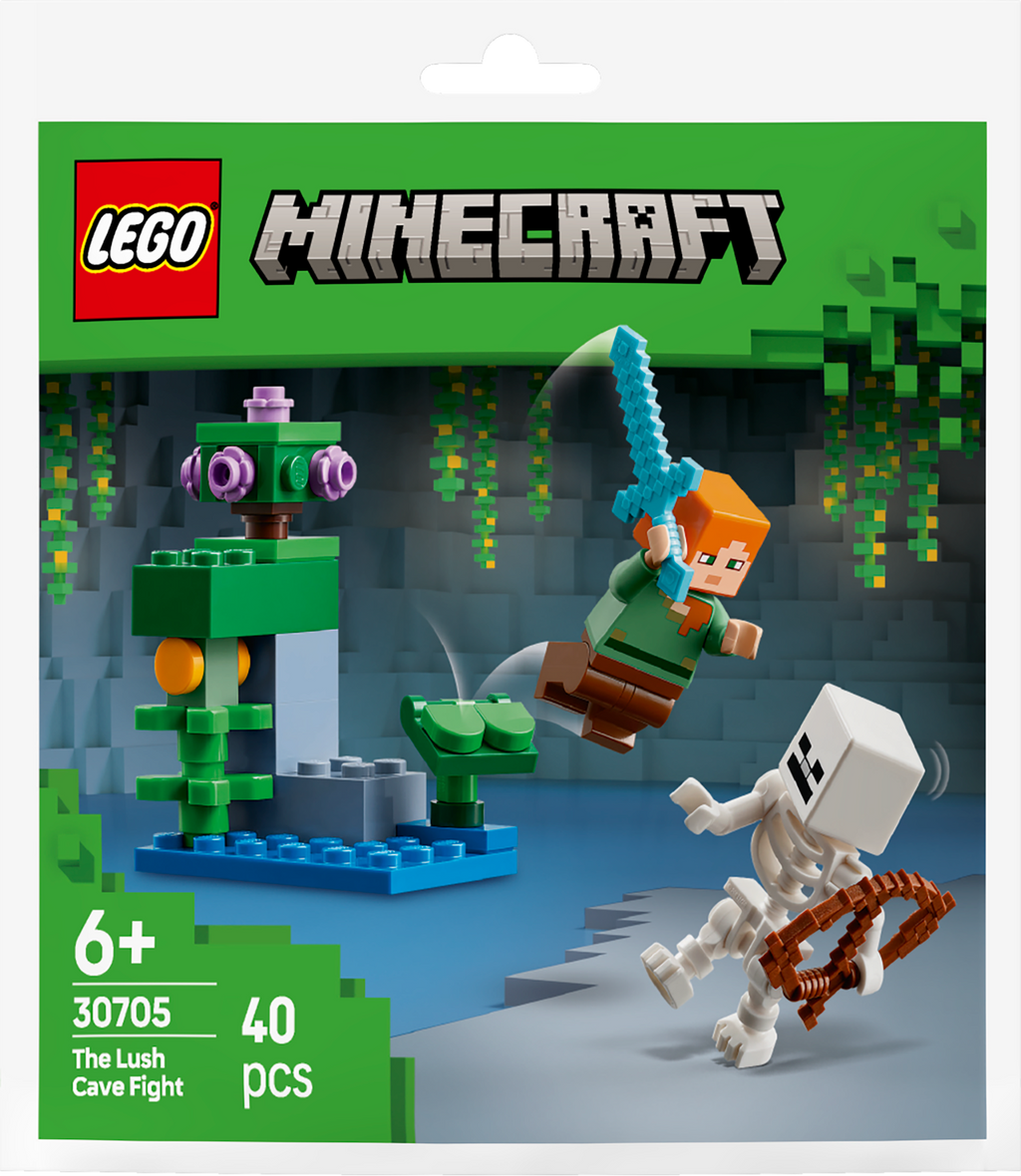 LEGO Minecraft 30705 The Lush Cave Fight Polybag – 40 Pieces