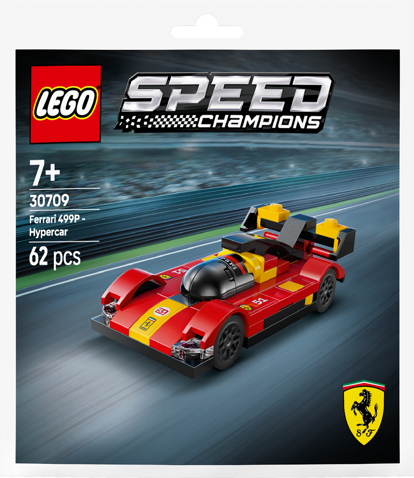LEGO Speed Champions 30709 Ferrari 499P Hypercar – 62 Pieces