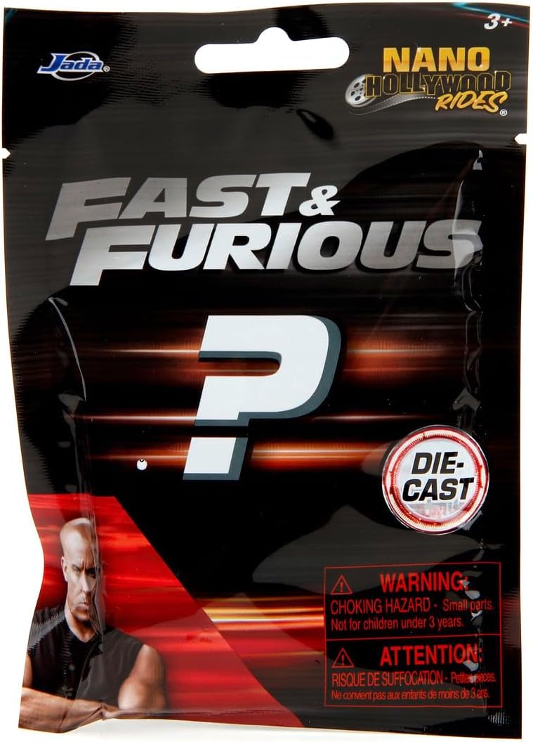 Jada Fast & Furious Nano Hollywood Rides Mystery Car Blind Bag Die-Cast Collectible 1 Random Vehicle
