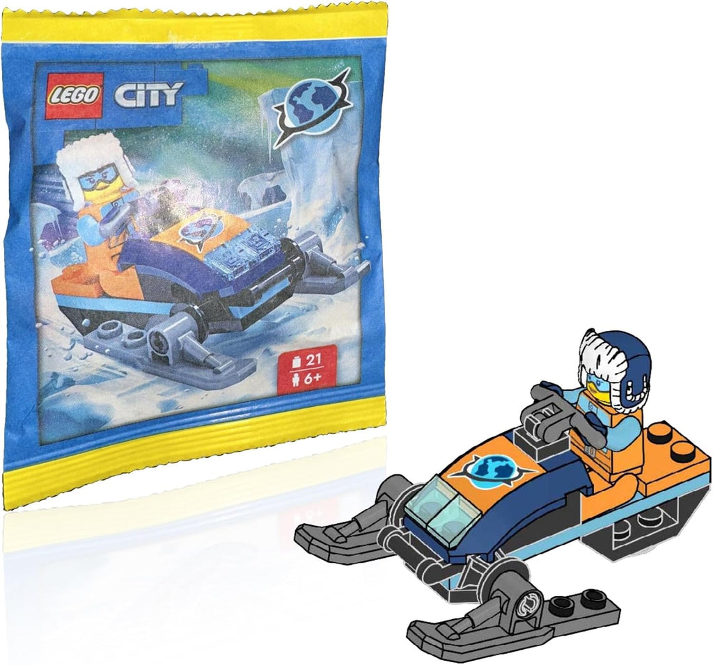 LEGO City Arctic Snowmobile Polybag | 21 Pieces | New Factory Sealed | Ages 6+