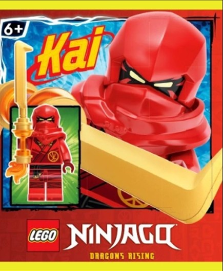 LEGO NINJAGO Kai Paper Bag 892308 | Dragons Rising Minifigure | New Factory Sealed