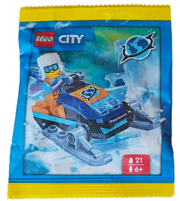 LEGO City Arctic Snowmobile Polybag | 21 Pieces | New Factory Sealed | Ages 6+