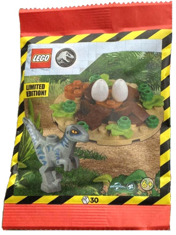 LEGO Jurassic World Baby Raptor Nest Polybag | 30 Pieces | New Factory Sealed | Limited Edition