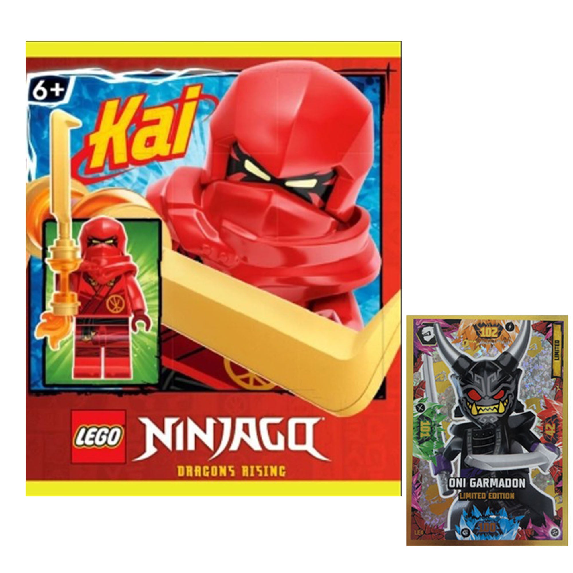 LEGO NINJAGO Kai Paper Bag 892308 | Dragons Rising Minifigure | New Factory Sealed