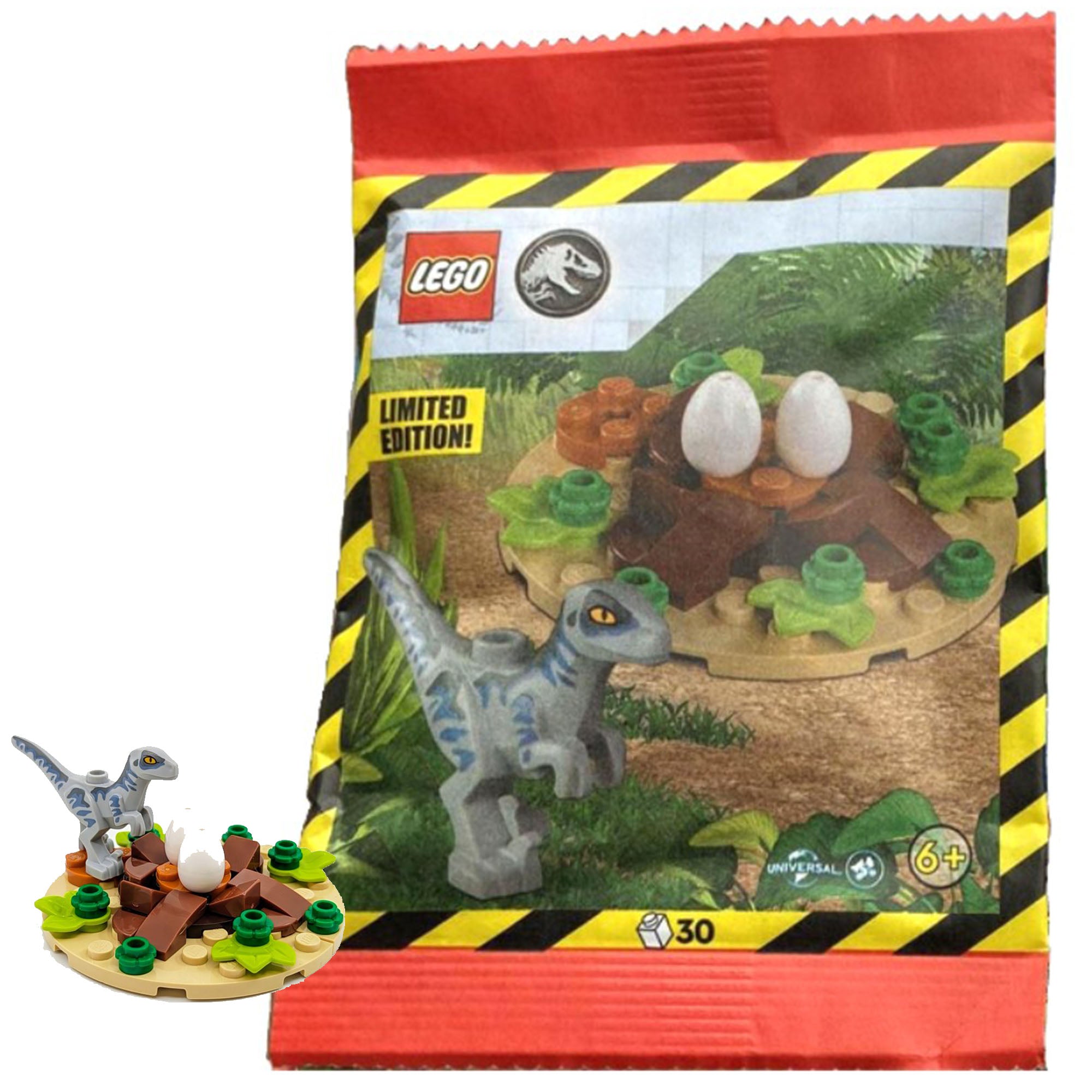 LEGO Jurassic World Baby Raptor Nest Polybag | 30 Pieces | New Factory Sealed | Limited Edition