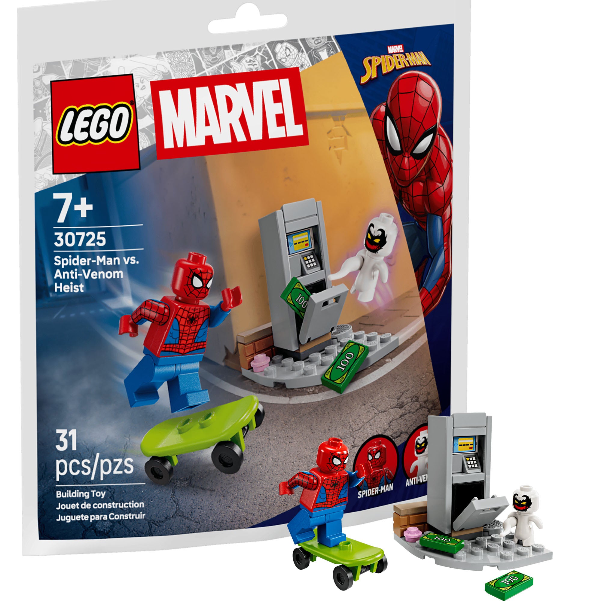 LEGO Marvel Spider-Man vs. Anti-Venom Heist 30725 Paper Bag Set Factory Sealed 31 Pieces