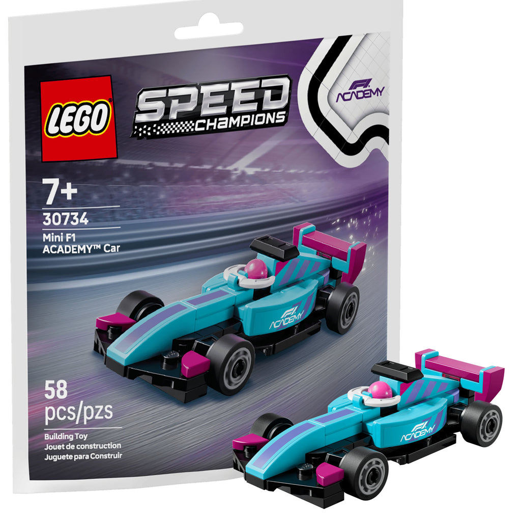 LEGO Speed Champions Mini F1 ACADEMY™ Car 30734 Paper Bag Set Factory Sealed 58 Pieces