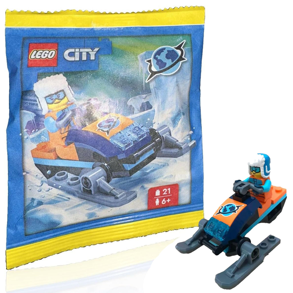 LEGO City Arctic Snowmobile Polybag | 21 Pieces | New Factory Sealed | Ages 6+