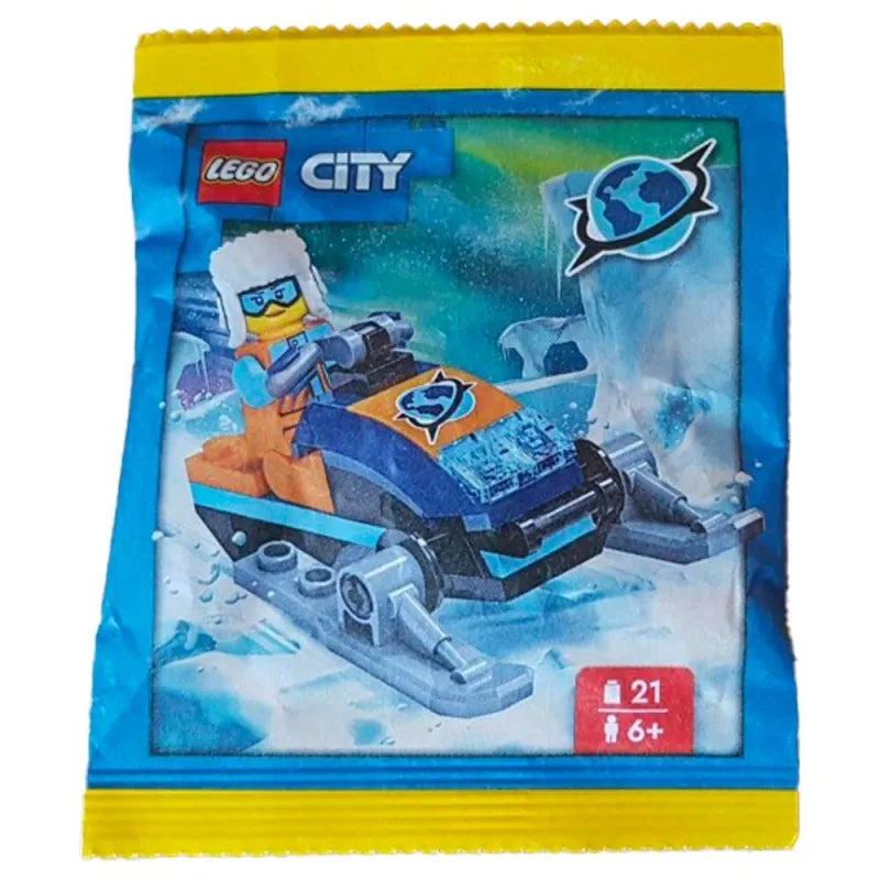 LEGO City Arctic Snowmobile Polybag | 21 Pieces | New Factory Sealed | Ages 6+