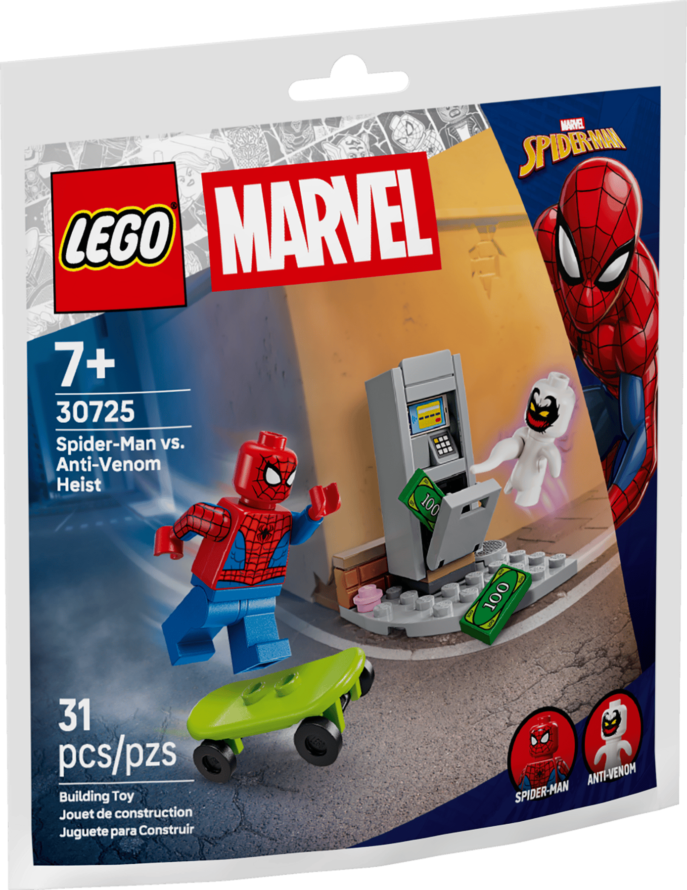 LEGO Marvel Spider-Man vs. Anti-Venom Heist 30725 Paper Bag Set Factory Sealed 31 Pieces