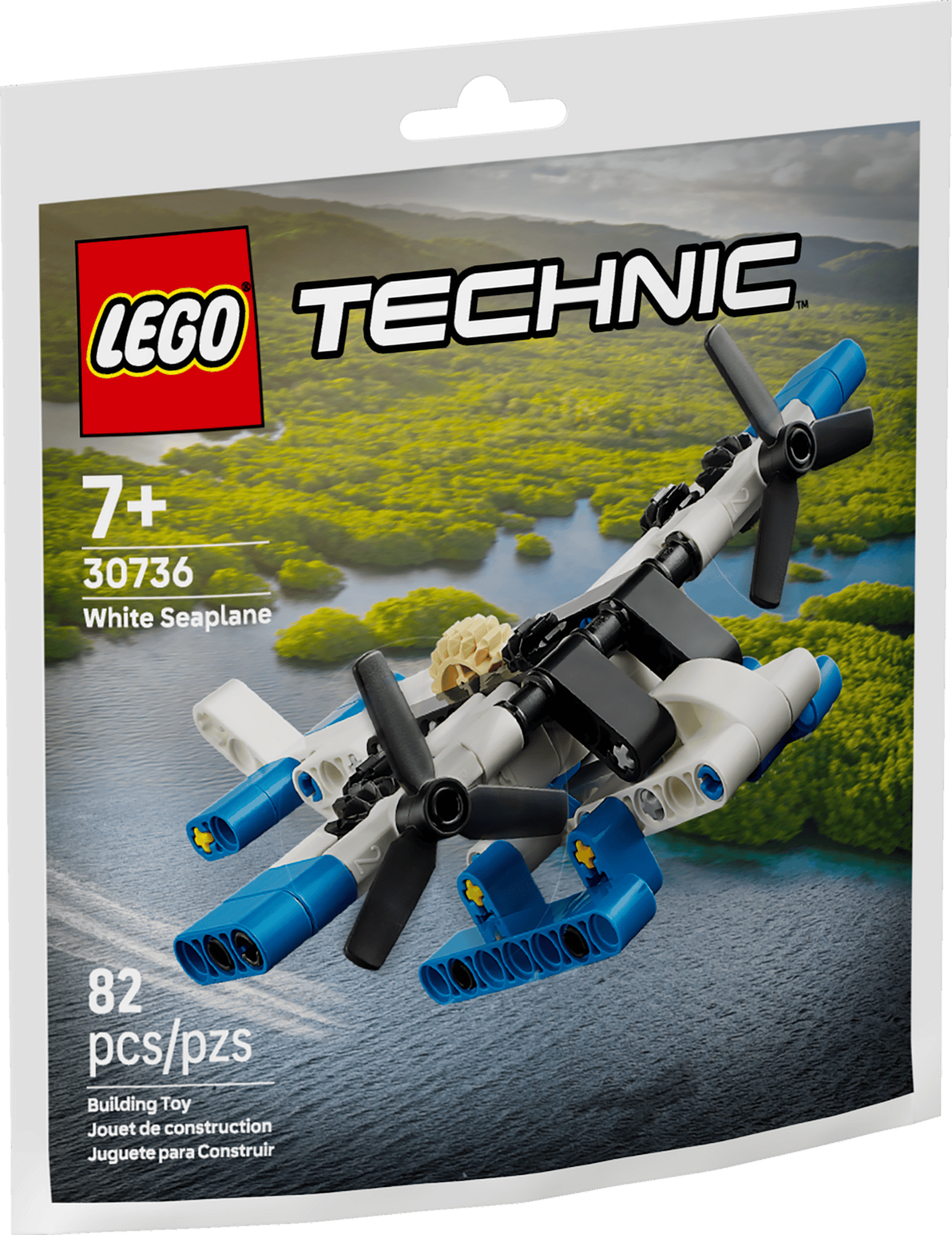 LEGO Technic White Seaplane 30736 Paper Bag Set Factory Sealed 82 Pieces