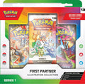 Pokémon TCG First Partner Illustration Collection Series 1 | Factory Sealed | Promo Cards + 2 Booster Packs