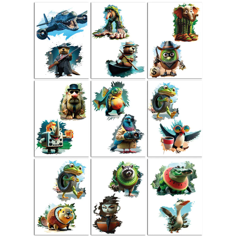 Italian Brainrot Cards Pack + Tattoos Random Holographic Meme Trading Cards