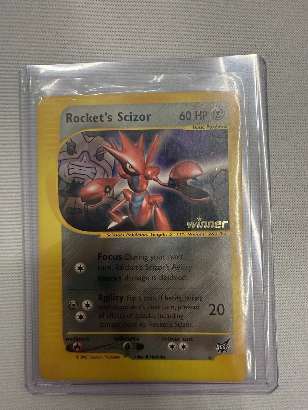 Rocket's Scizor Winner Promo #4 60 HP Black Star Pokémon Card 2003