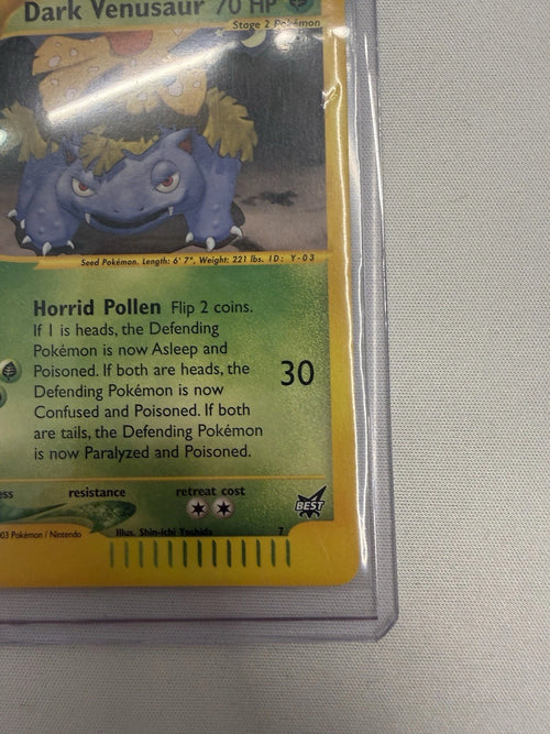 Dark Venusaur 7/82 Team Rocket 2003 Pokémon Card Non Holo Rare LP/NM