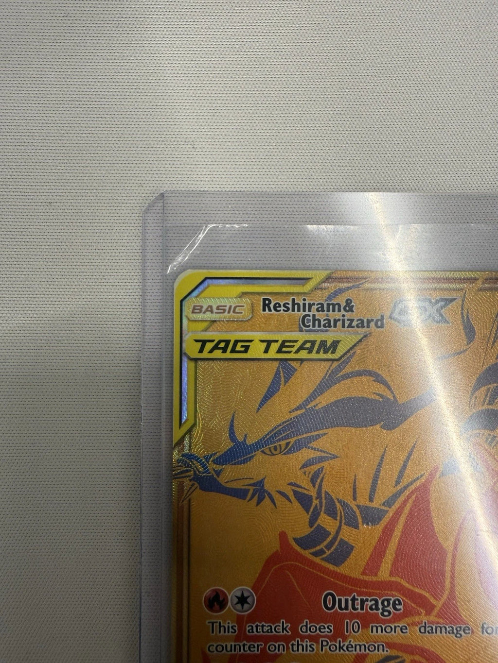 Reshiram & Charizard GX SM247 Gold Black Star Promo TAG TEAM Holo Near Mint