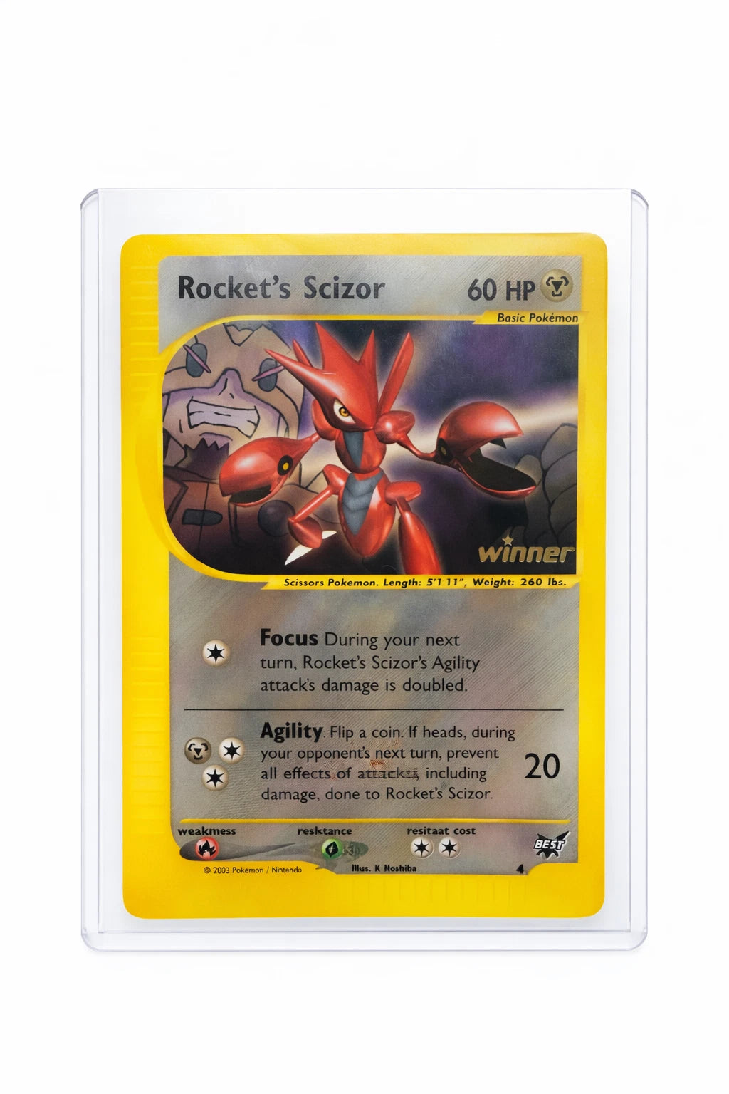 Rocket's Scizor Winner Promo #4 60 HP Black Star Pokémon Card 2003