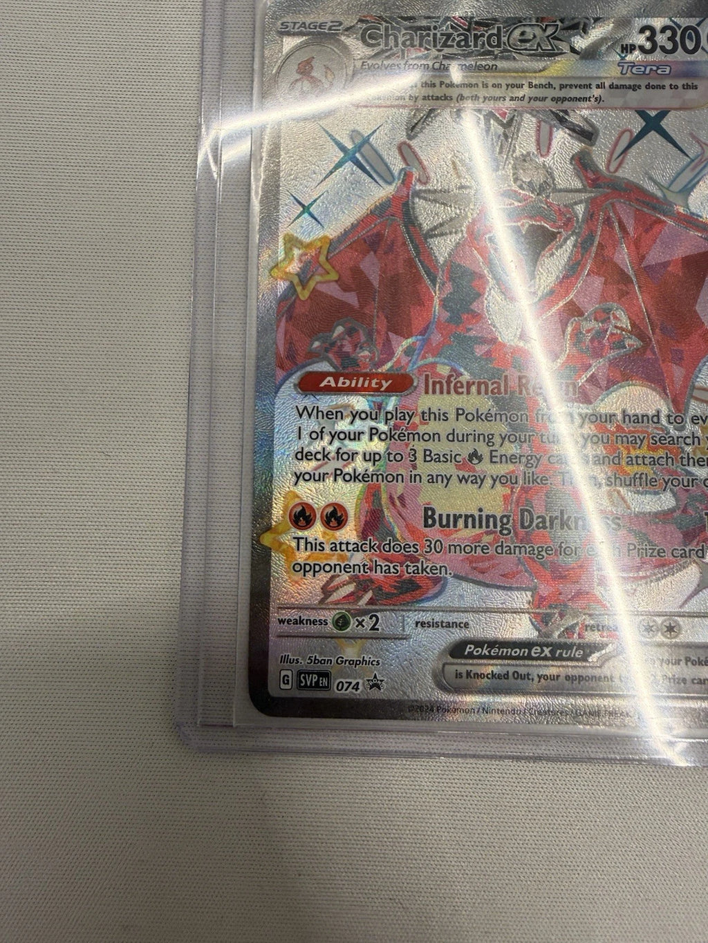 Charizard ex SVP074 Tera 330 HP Black Star Promo Holo Pokémon Card Near Mint