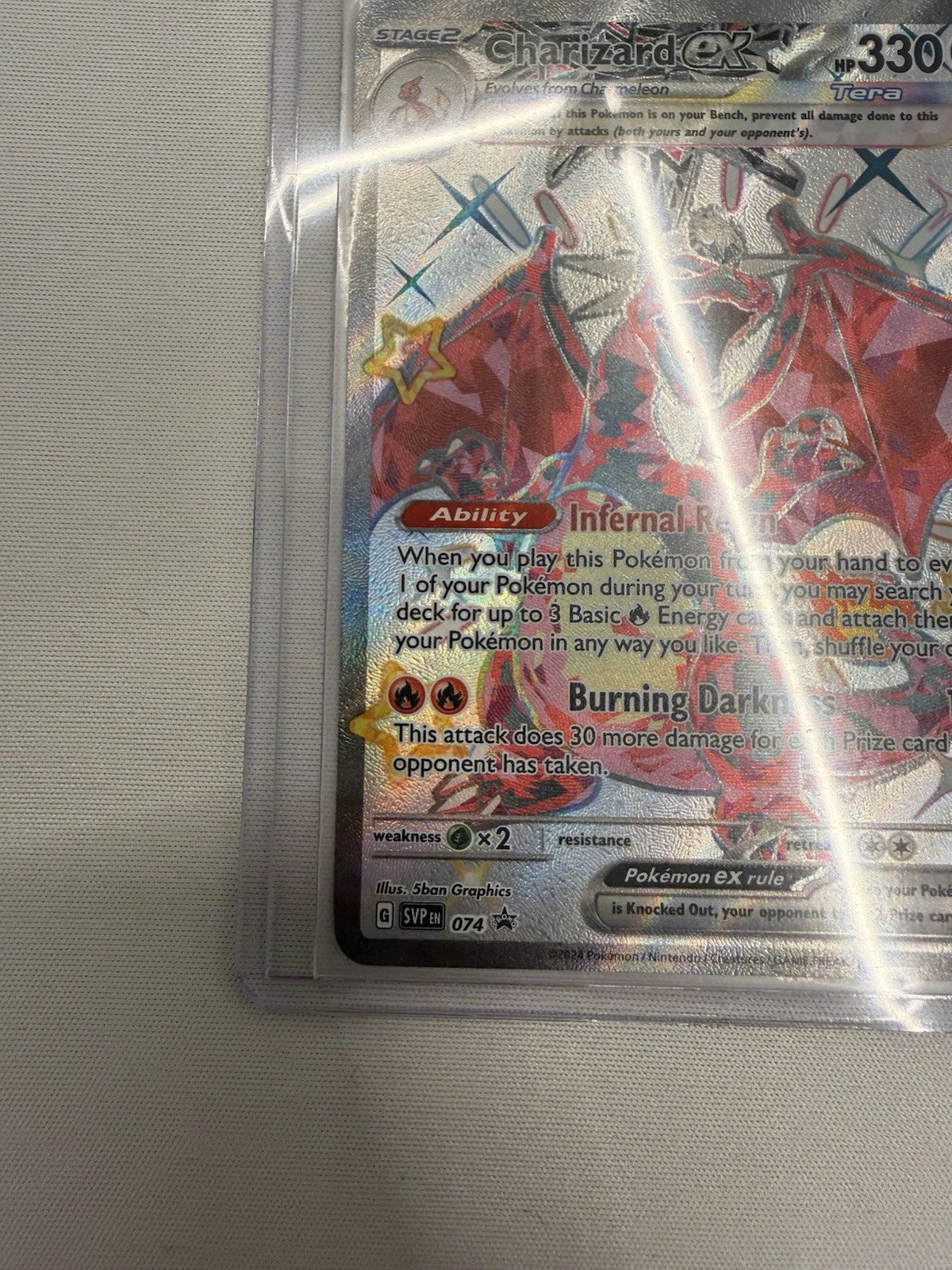 Charizard ex SVP074 Tera 330 HP Black Star Promo Holo Pokémon Card Near Mint