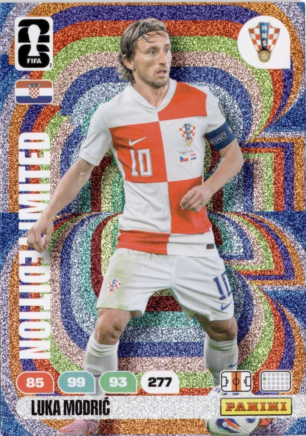 Luka Modrić Limited Edition Panini FIFA 365 2026 Rainbow Foil Card | Croatia