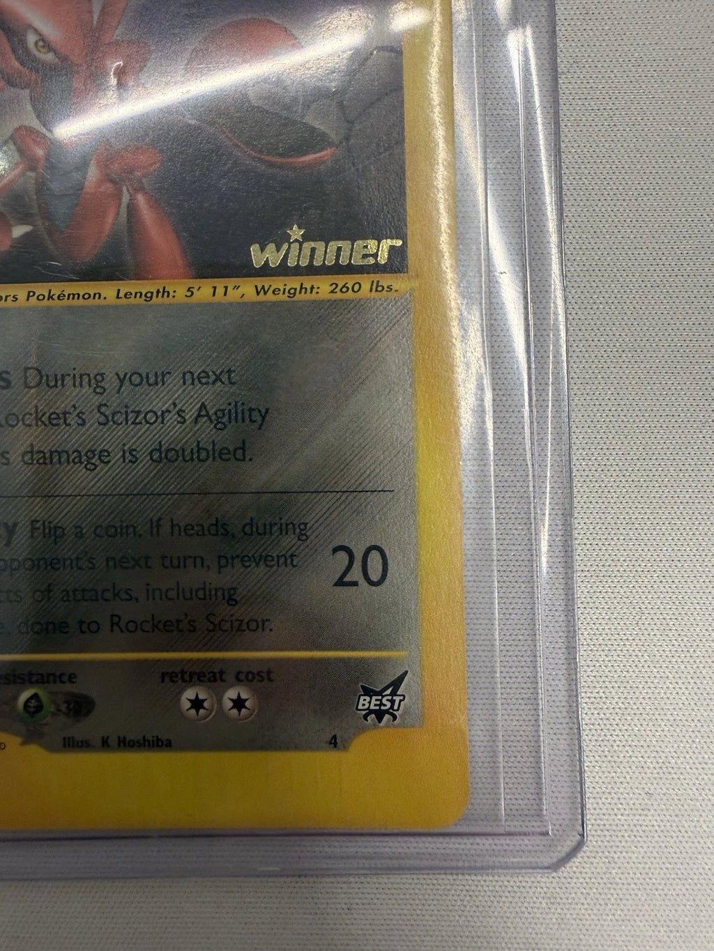 Rocket's Scizor Winner Promo #4 60 HP Black Star Pokémon Card 2003
