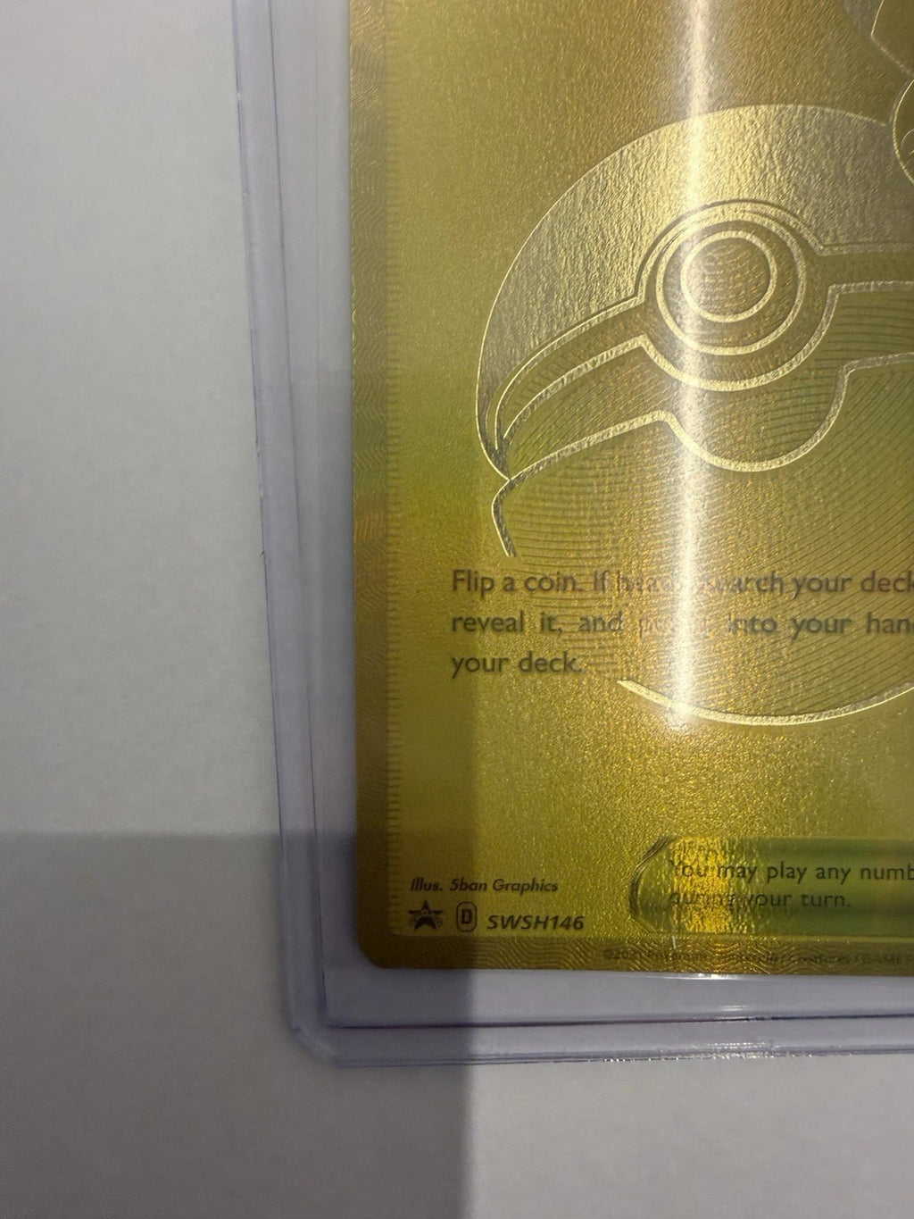 Pokémon Poké Ball SWSH146 Gold Black Star Promo 25th Anniversary Holo NM Collectible Card