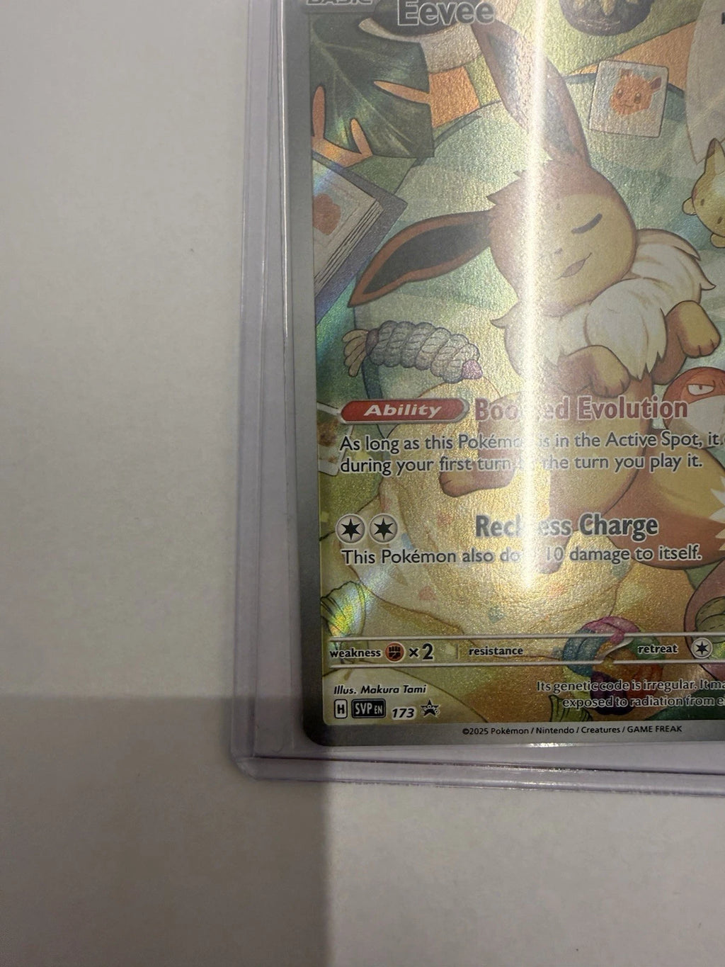 Pokémon Eevee SVP173 Black Star Promo Holo Swirl Near Mint Pokémon Card