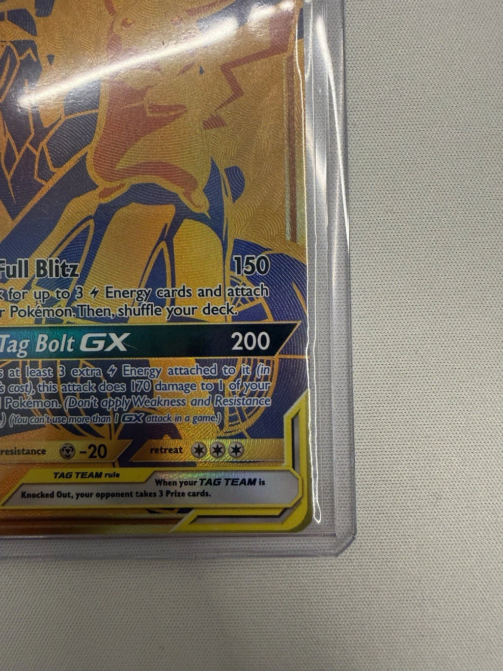 Pokémon Pikachu & Zekrom GX SM248 Gold Black Star Promo TAG TEAM Holo Near Mint