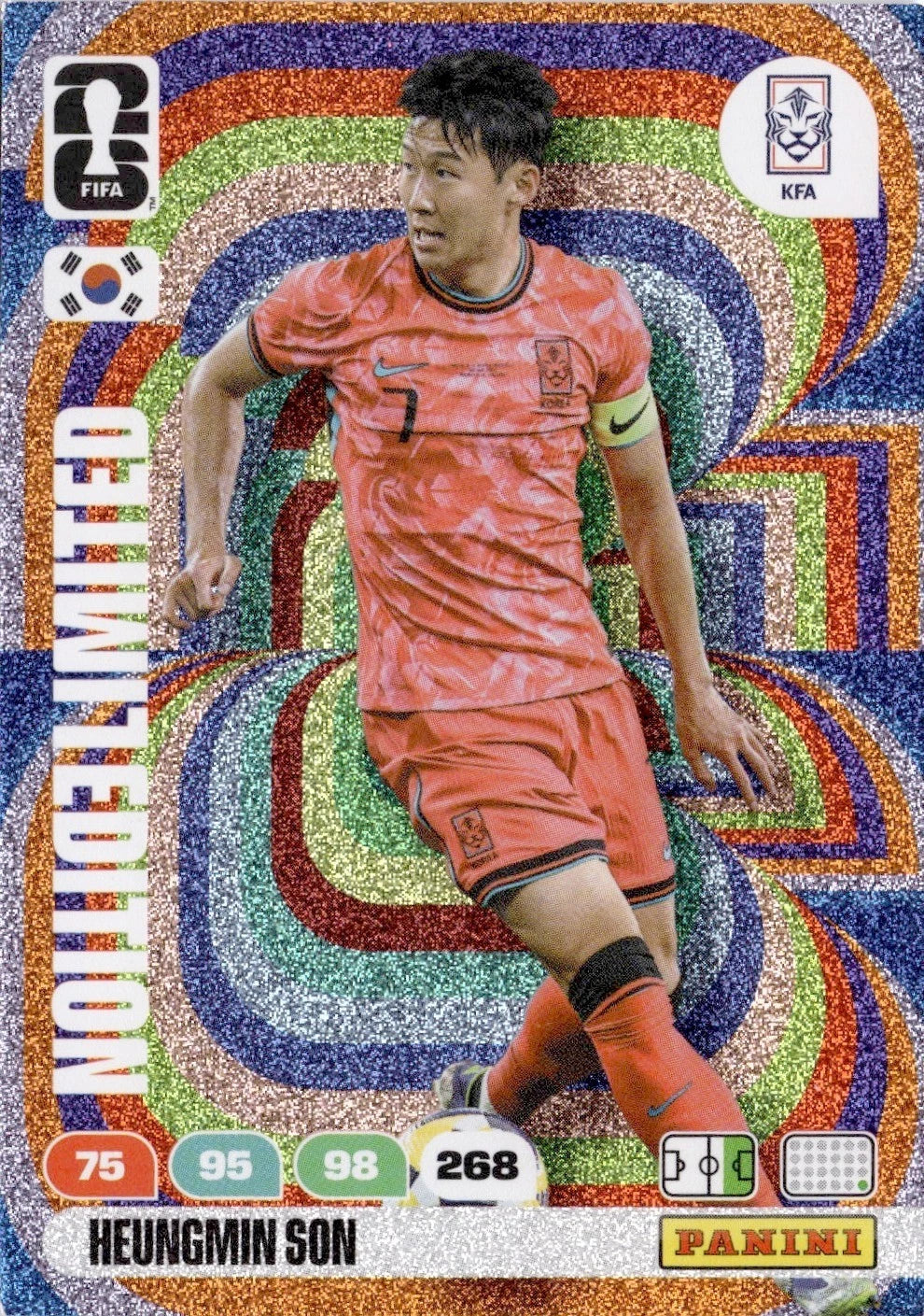 Heung-Min Son Limited Edition Panini FIFA 365 2026 Rainbow Foil Card | South Korea
