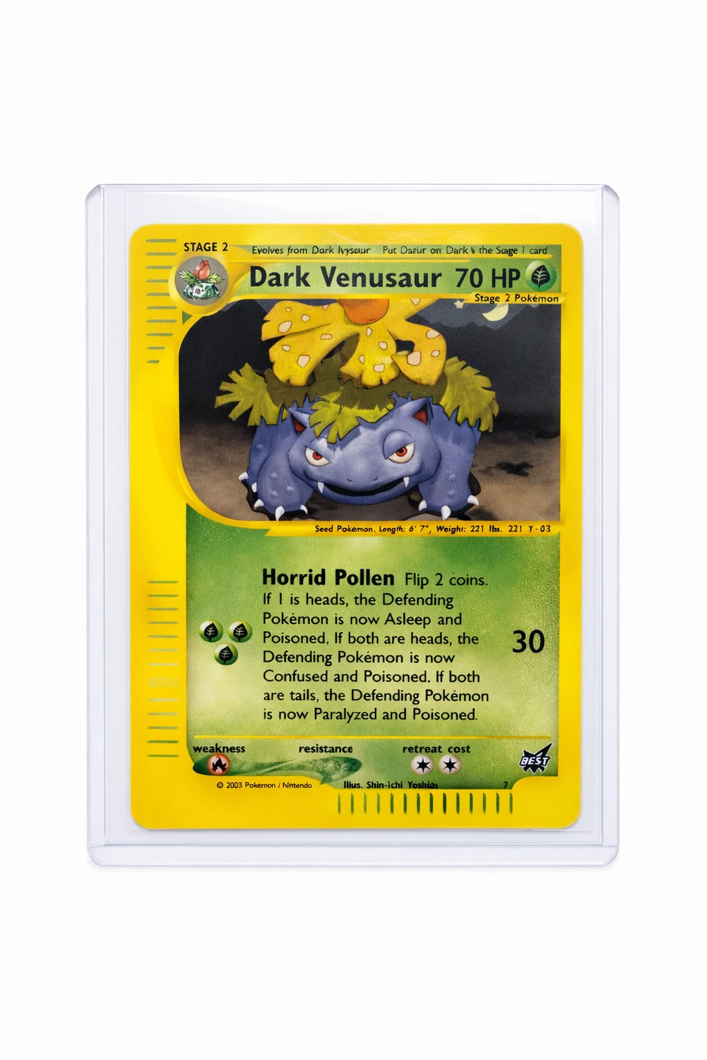 Dark Venusaur 7/82 Team Rocket 2003 Pokémon Card Non Holo Rare LP/NM